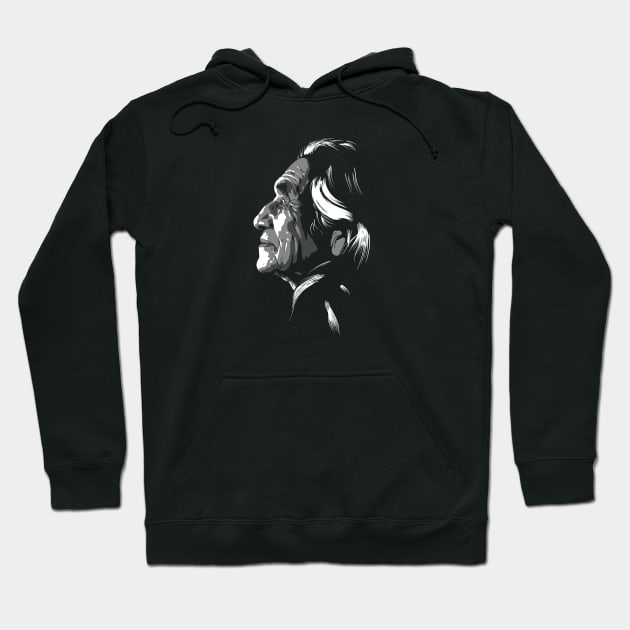 Dan George greyscale Hoodie by @johnnehill